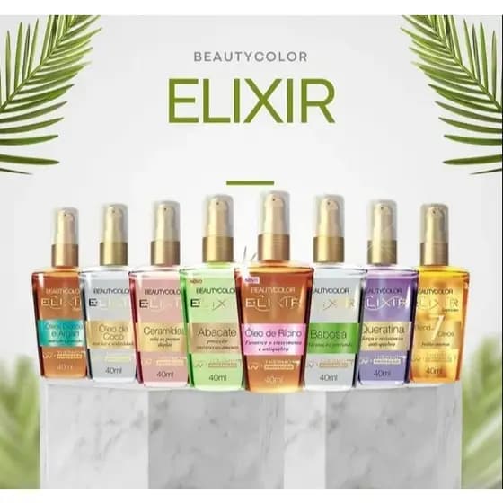 Elixir Capilar BeautyColor 40ml Nutrição com Óleos para Cabelo tratamento capilar