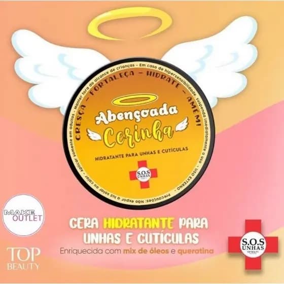 S.O.S Abençoada Cerinha Para Unhas Top Beauty - Para Cutículas