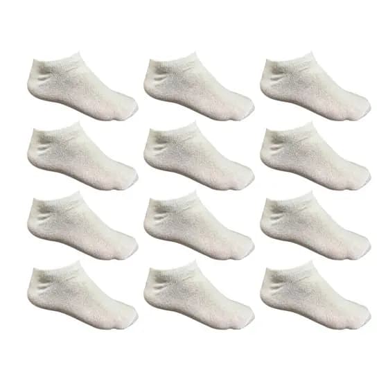 Kit 12 Meias Soquete Cano Curto Masculinas – Confortáveis e Duráveis | Preto, Branco ou Misto