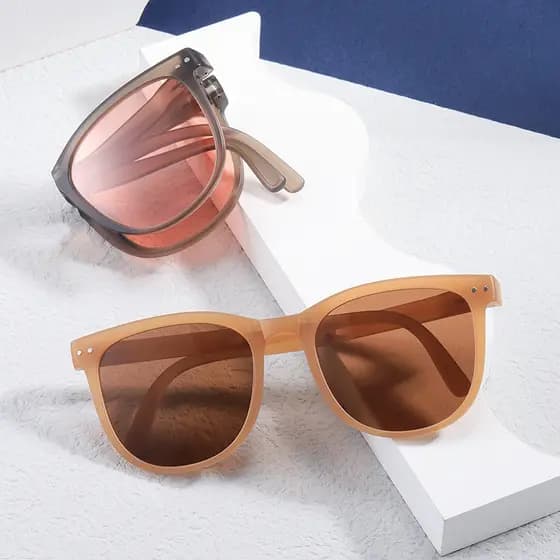 Óculos de Sol Dobráveis Femininos de Marca, Óculos de Designer, Óculos Ovais, Óculos Retro Femininos, UV400