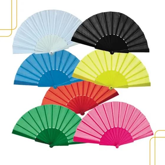 Leque Oriental Fantasia Liso Colorido Para Festa Dança Carnaval Decoração