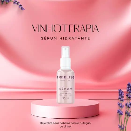 Serum hidratante Vinhoterapia óleo essenciais - uva 30ml treeliss