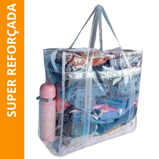 Sacola Transparente Bolsa Jumbo Para Presídio Praia Grande E Reforçada