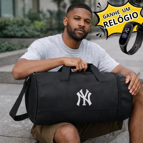Bolsa Mala De Viagem Para Esporte Academia Bagagem Mais Relógio Esportivo