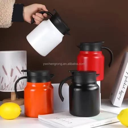 1 Litro Chaleira Térmica Bule em Aço Inoxidável de Café 316 para uso doméstico para uso em escritório P11849