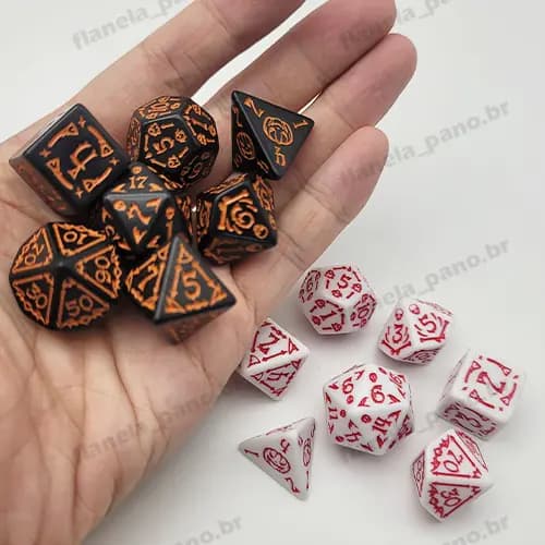 Conjunto Multi-face Dados Elemento de Halloween Dados para Jogos de RPG