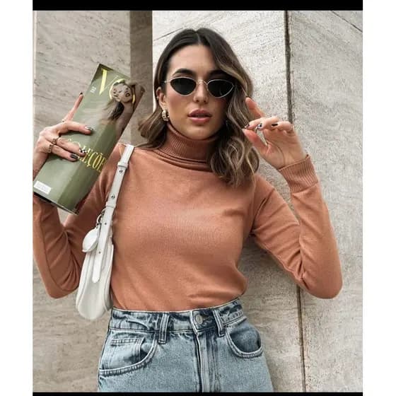 blusa de frio #MX33 básica cacharrel moda feminina