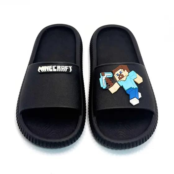 Chinelo Slide Masculino Mine Craft Machadinho Divertido Antiderrapante Anatômico Passeios Estiloso