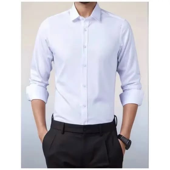 No.2 Camisa Masculina Social Casual Manga Longa Slim Fit 100% Microfibra Ultrafina Alta Qualidade