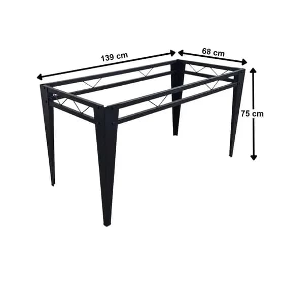 Base Pé de Mesa de Jantar em Aço para tampos de Granito - madeira de 1,50 x 0,80 cm - Firenze
