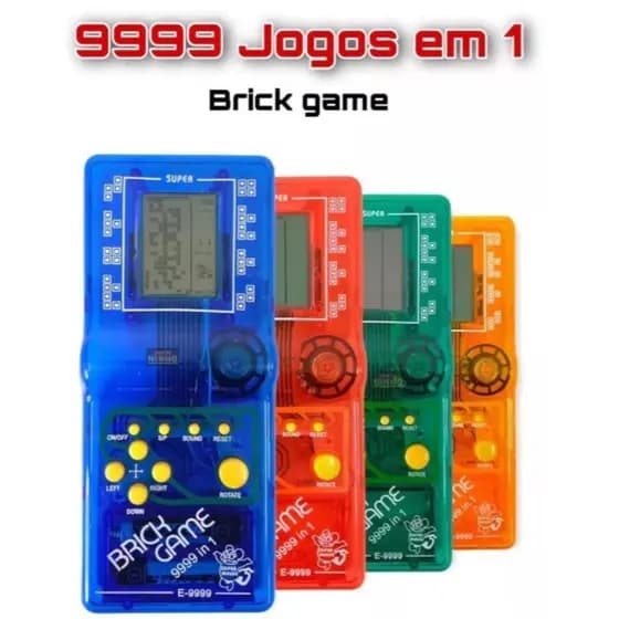 Brinquedo Vídeo Game Portátil Retrô 9999 Jogos em 1 Brick Game Console LCD Mini Game Clássico