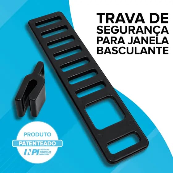 Trava para Janela Basculante do Banheiro / Ajustável Com REGULAGEM Proteção para Crianças e Pets