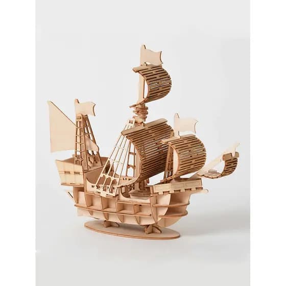 3D Quebra-Cabeças Veleiro De Madeira / Avião de Montagem
