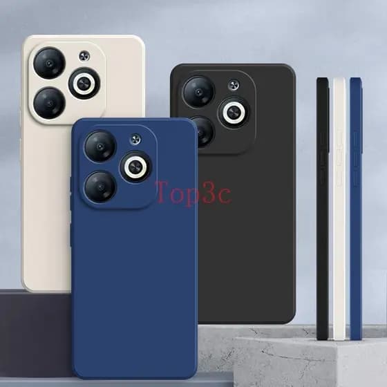 Capinha infinix Smart 8 Pro , Cor Sólida Smart8 Simples Lisa anti-Queda Protetora De silicone YT