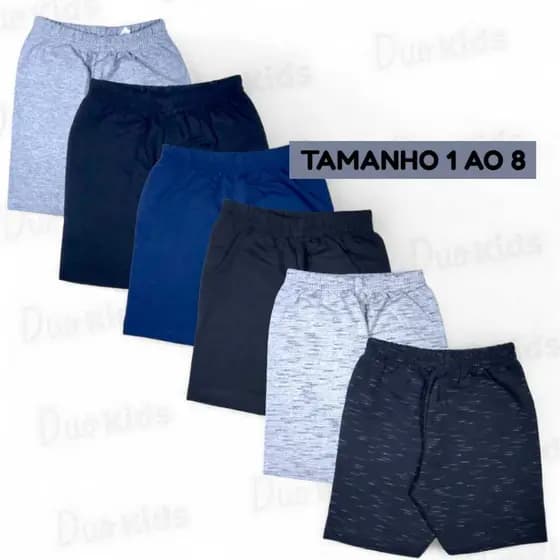 Kit 2 Bermudas Menino Verão Moletinho