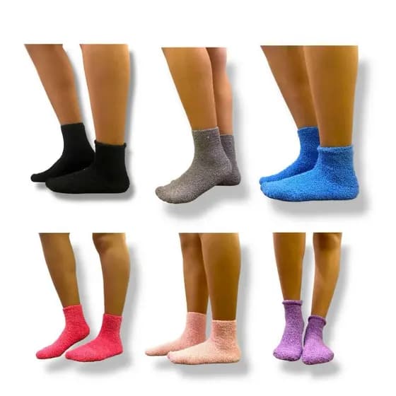 Kit 3 Pares De Meias Felpuda Super Quente Tamanho UN Adulto Meia De Lã Conforto