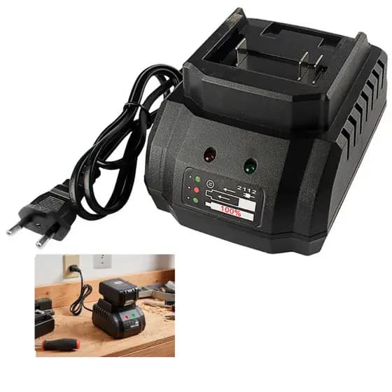 Carregador 21v Bateria Parafusadeira Ferramentas Dissipador Térmico Inteligente Bivolt Automático