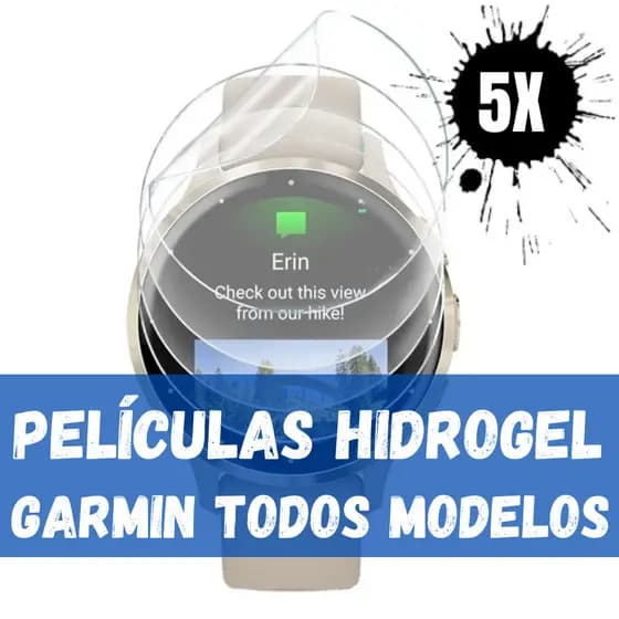 1 3 5 Películas Para SmartWatch De Hidrogel HD Garmin Venu Fenix Vivo active Foreunrer 55 165 255 Approach
