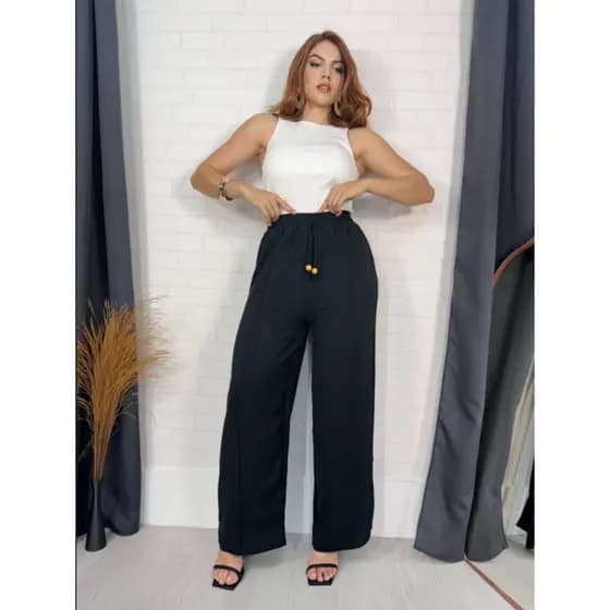 Calça Pantalona Duna.. Perfeita E Muito Comfortavel
