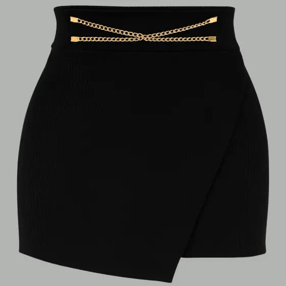 SHORT SAIA FEMININO DETALHE ASSIMÉTRICO CINTURA ALTA VERAO