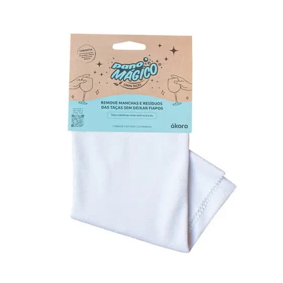 Kit Pano Mágico Limpa Taças e Cristais limpeza Sem Manchas e Resíduos