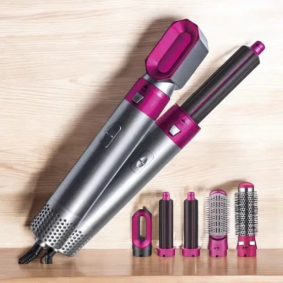 Secador De Cabelo 5 em 1 Escova Alisadora Modelador 110v
