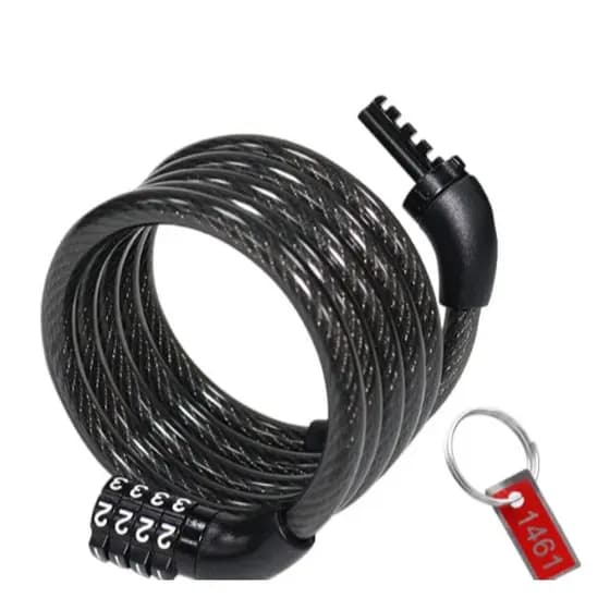 Corrente Cadeado Segurança Bicicleta C/ Senha Segredo Fertak 7mm x 1100mm Bike EC3182