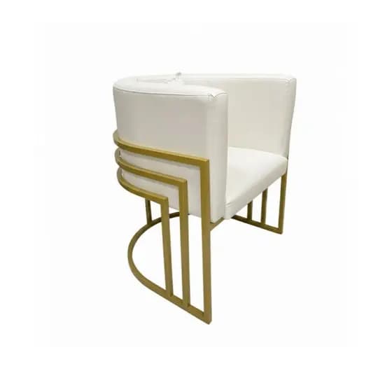 Poltrona Oasis Corino Base de Ferro Tres Curvas Luxo Para Consultorio Decorativa Varias Cores *N ACOMPANHA ALMOFADA*
