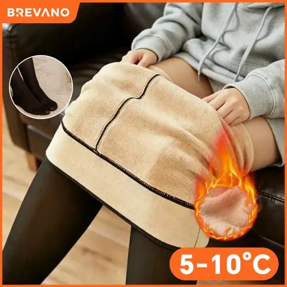 Meia Calça Térmica Forrada com Lã Translúcida Efeito Invisível Para Inverno Efeito Lipo Levanta Bumbum Quente