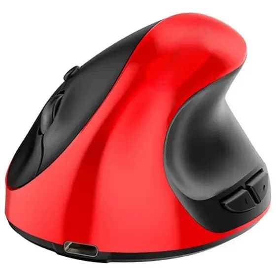 Mouse Sem Fio Ergonômico Bluetooth e USB Recarregável PEI-ME10