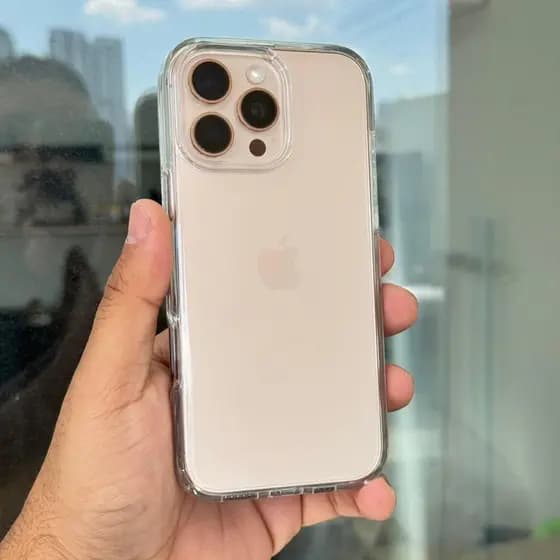 Capa Case Transparente Acrílico Rígido Anti Amarelamento Premium Para iPhone 16 Pro, 16 Pro Max, 17 Pro, 17 Pro Max