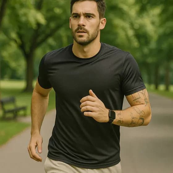 Camiseta Lisa Poliéster DryFit Masculina Academia Corrida Casual Esportes Confortável