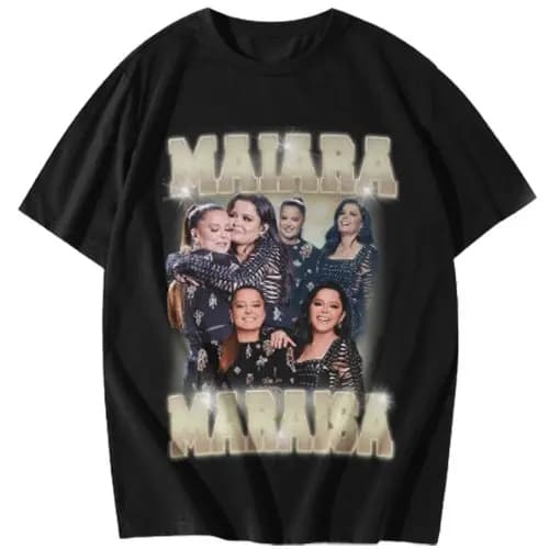 Camiseta 100% Algodão Dupla Maiara e Maraisa Sertanejo Camisa Novidade Blusa Masculina