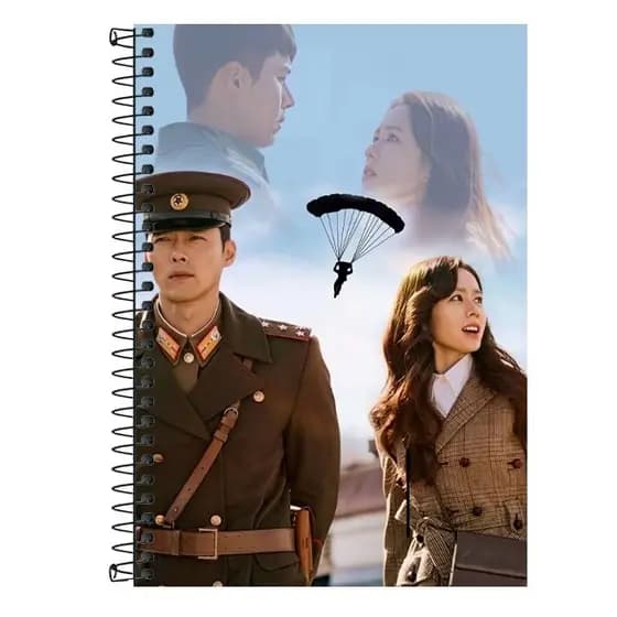 Caderno Personalizado Pousando no Amor Dorama Kdrama - 1 matéria, 10 matérias e 20 matérias