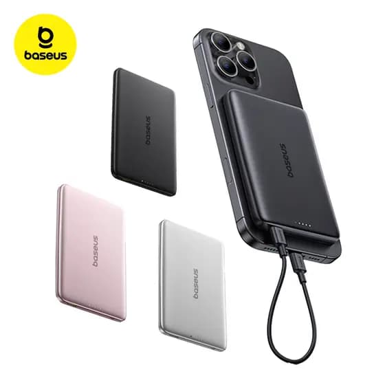 Carregador Portátil Baseus PicoGo AM41 5000mAh / 10000mAh 20W Magnético MagSafe USB-C 60W PowerBank