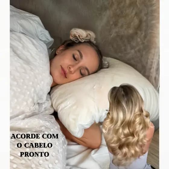 Modelador de Cachos Cetim Sem Calor Ideal Para Dormir Confortável Heatless Curls Bun Bons Kit Modelador