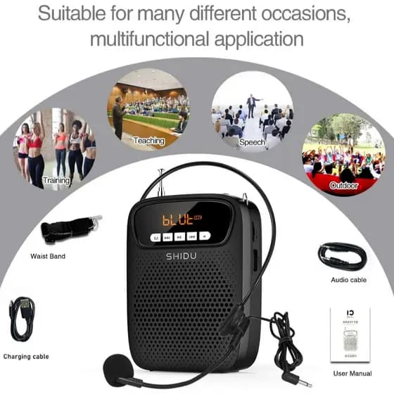 O alto-falante S278 pode gravar MP3 Bluetooth, adequado para professores e guias turísticos