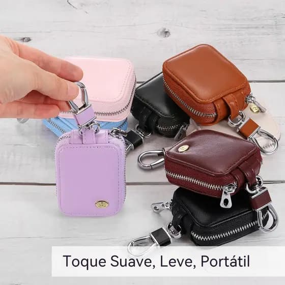 Estojo Para Fone de ouvido compatível com AirPods 4 Pro 2, Estojo de textura De Couro Anti-impressão digital para 1