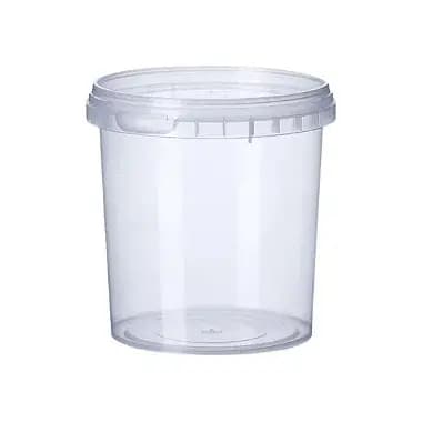 100 unidades Pote Plástico Premium Redondo 1000 ml, com Tampa Lacre Bolo no Pote, Temperos,Mel, Sorvetes, Sobremesas