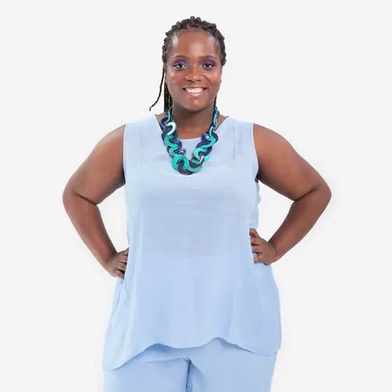 Regata longa azul plus size