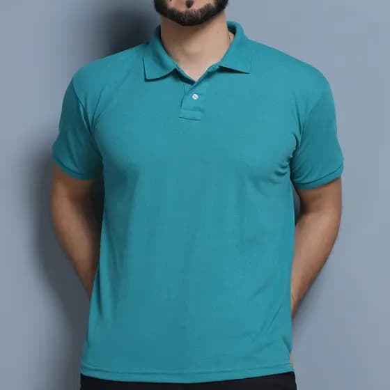 Camisa Gola Polo Masculina Camiseta Uniforme Para Bordar, lisa Cor VerdeTamanho Grande