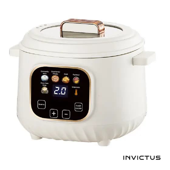 Panela Elétrica de Arroz 450W Multifuncional 6 em 1 Antiaderente 2.5Litros 110V 220V