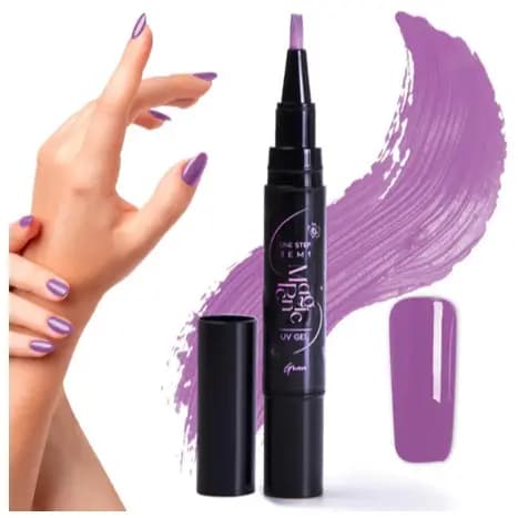 Caneta Esmalte Gel 3 em 1 Gel LED Secagem a UV Base Top Coat Nail Art Gwen Pronta Entrega