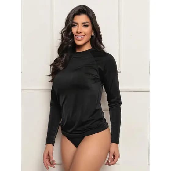 Blusa Camiseta Proteção UV Térmica Segunda Pele Manga Longa Confortável Resistente