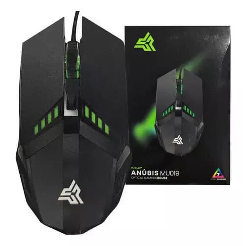 Mouse Gamer Mause Ergonômico LED Com Fio Knup Anubis KP-MU019