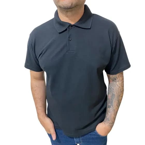 Camisa Polo Lisa Piquet Para Uniforme Segurança Evento Trabalho Sem Estampa