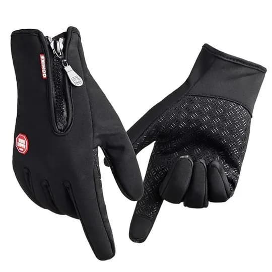 Luva De Motoqueiro Térmicas Unissex Touch Screen Impermeável Ciclista Moto Bike Bicicleta Ajustável