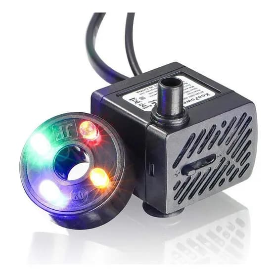 Motor Bomba Submersa Bivolt Bombinha Fonte Aquário Luz Led BOM-8702