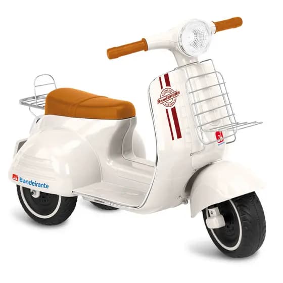 Lambreta Infantil Elétrica Banderetta 6v Branca Bandeirante 2897