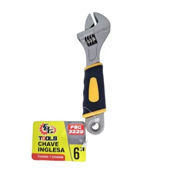 Chave Inglesa Ajustável 6” Emborrachada – Precisão e Conforto para Seus Reparos!